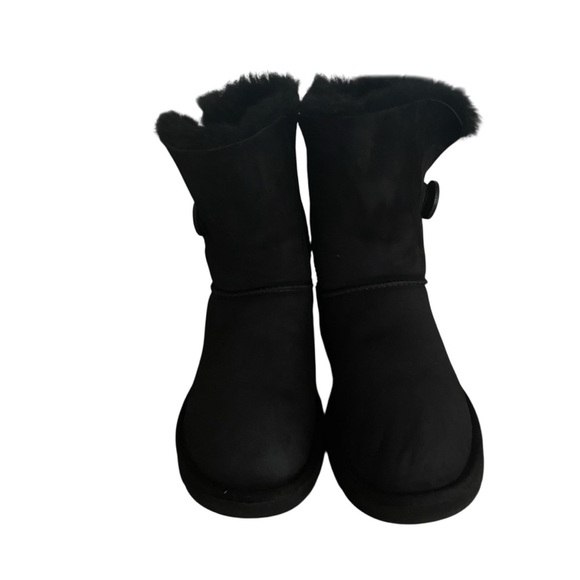 UGG  Bailey Button Black Winter  Boots Cozy Style Size 7 - Picture 4 of 9